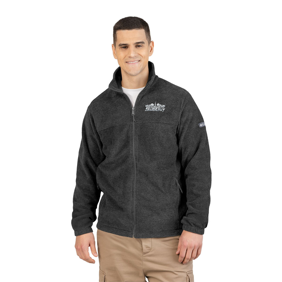 Embroidered Columbia Fleece Jacket — Submarine Dolphins
